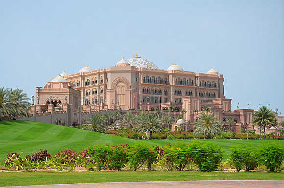 Emirates Palace hotel in Abu Dhabi, United Arab Emirates.
