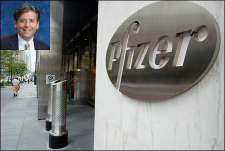 Inset: Roy F Waldron, chief intellectual property counsel of Pfizer Inc.