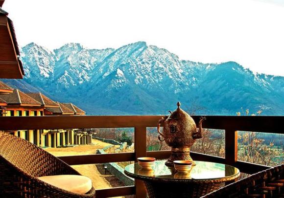 A view from Taj's Dal View Hotel in Srinagar.
