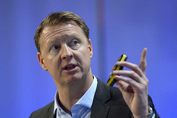 Hans Vestberg at the company's headquarters in Stockholm, Sweden.