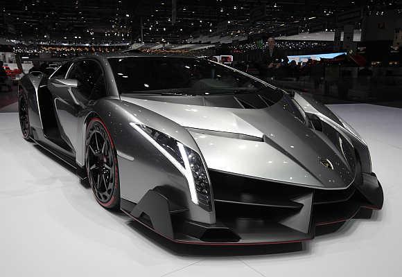 Lamborghini's Veneno in Geneva, Switzerland.