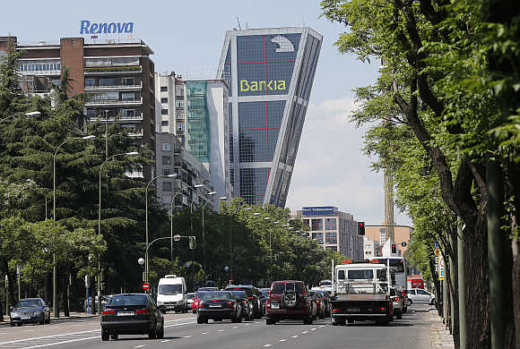 Spain's Bankia bank headquarters building in Madrid.
