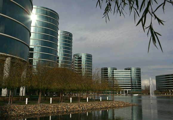 Headquarters of Oracle in Redwood City, California.
