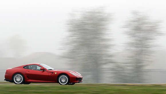 Ferrari 599 GTB model in Fiorano, northern Italy.