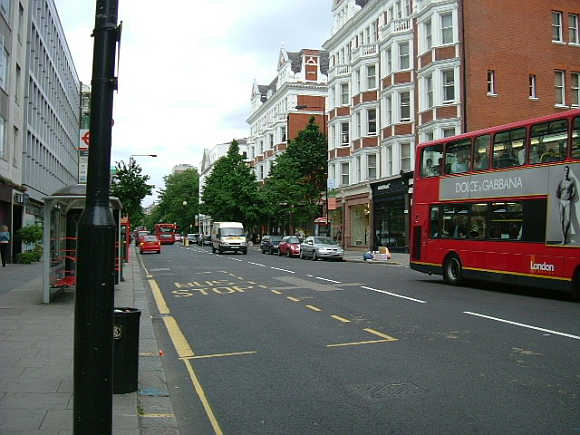 A view of Sloane Street in London, United Kingdom.