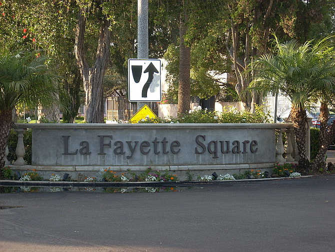 A view of Lafayette Square neighbourhood, Los Angeles, United States.