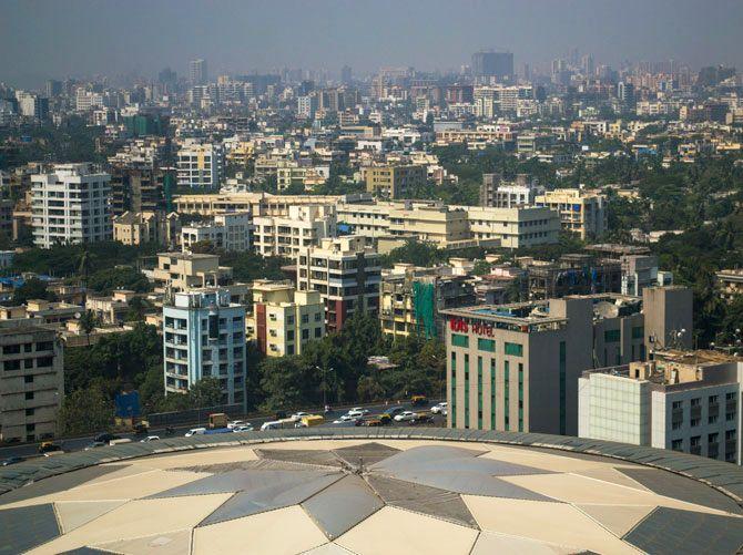 Mumbai city skyline.