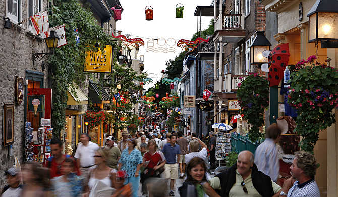 A view of Old Quebec City, Canada.