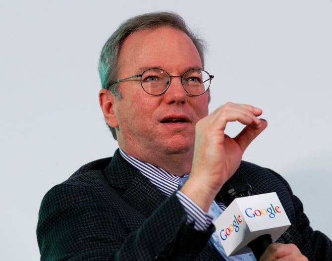 Eric Schmidt speaks during a talk titled 'Connecting with the World: Empowering Young Entrepreneurs for the New Digital Age' at the Chinese University of Hong Kong November 4, 2013.