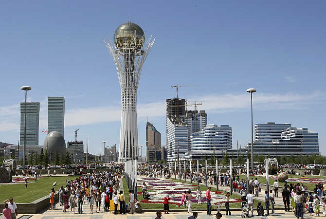 A view shows the centre of Astana, Kazakhstan.