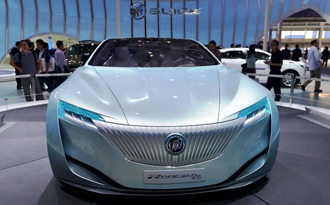 A Buick Riviera Concept car is seen at the Guangzhou International Automobile Exhibition in Guangzhou, Guangdong province, China.