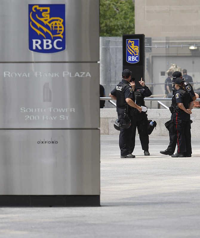 Royal Bank Plaza in Toronto's financial district, Canada.