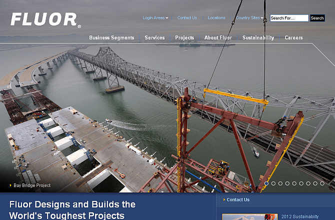 Homepage of Fluor.
