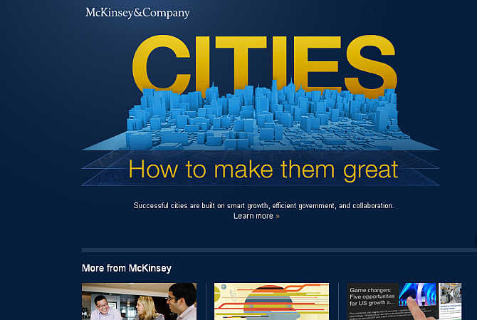 Homepage of McKinsey & Company.
