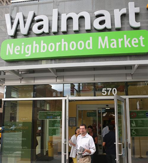 Customers shop at a Walmart Neighborhood Market store.