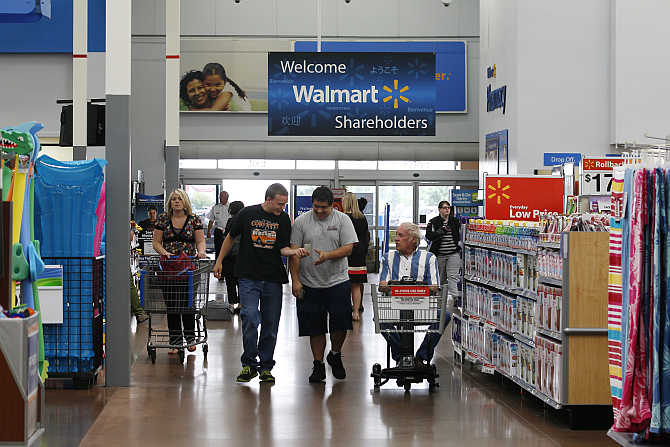 A Walmart Supercenter in Rogers, Arkansas, United States.