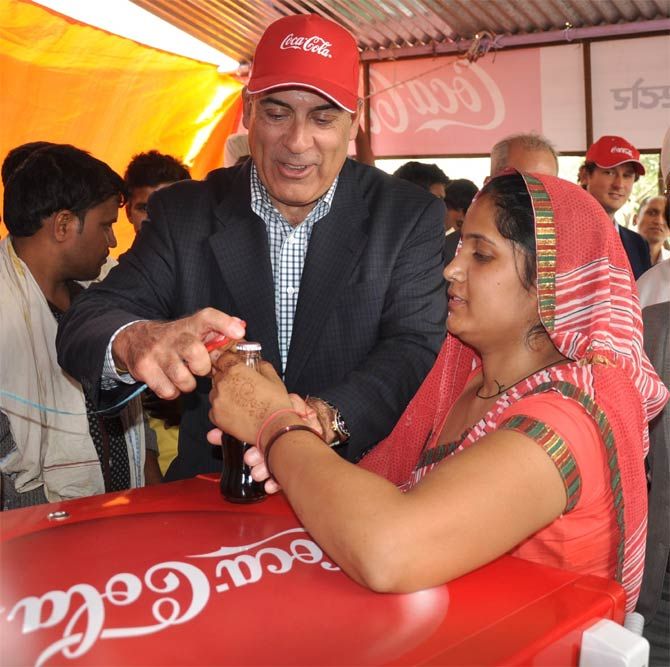 Muthar Kent, Chairman and Chief Executive Officer, Coca-Cola, in Agra during his visit to India.