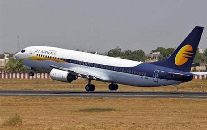 A Jet Airways flight.