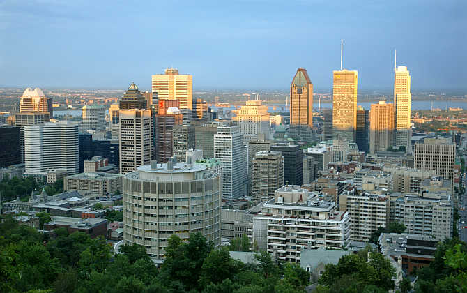 A view of Montreal, Canada.