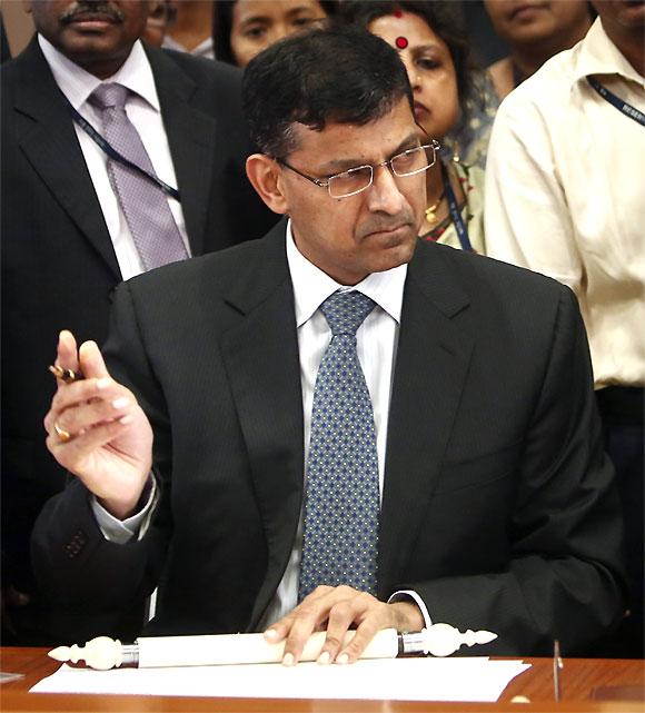 Raghuram Rajan at the RBI headquarters.