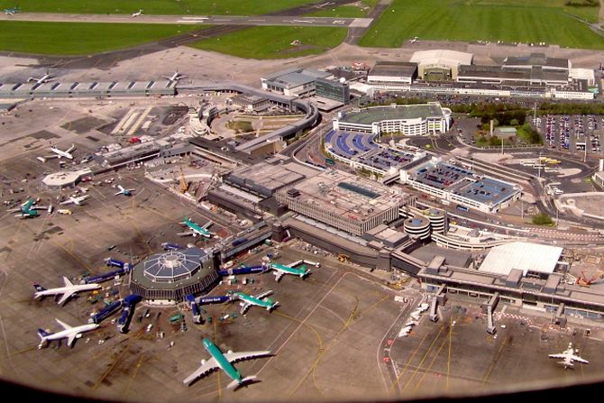 Dublin Airport from the air.