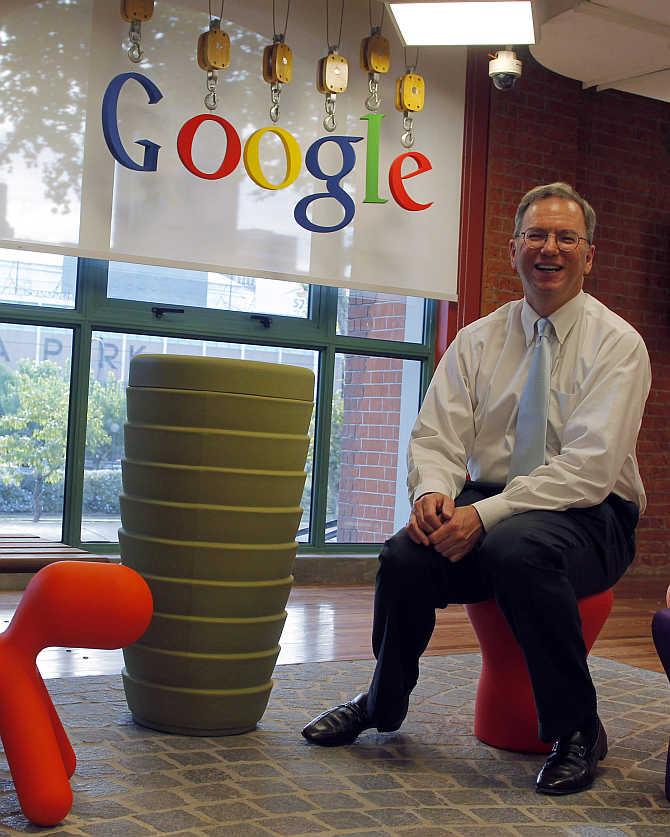 Google Chief Executive Officer Eric Schmidt at Google's headquarters in Buenos Aires, Argentina.