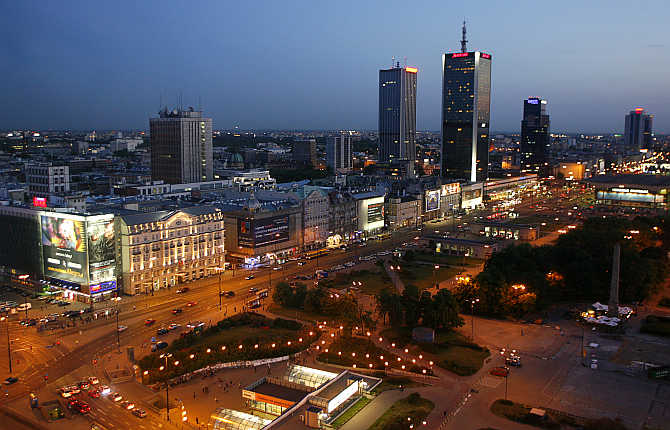 A view of Warsaw, Poland.