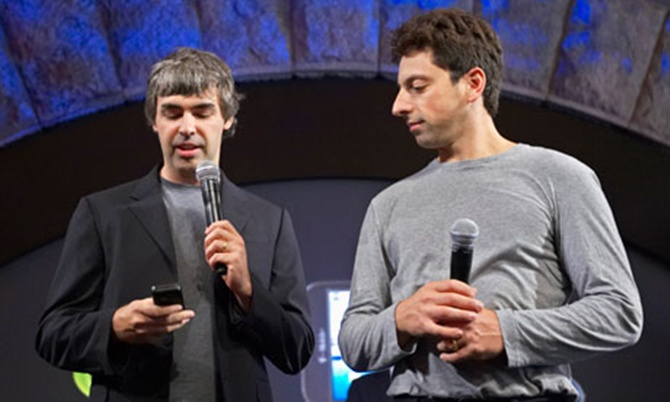 Google founders Larry Page and Sergey Brin.