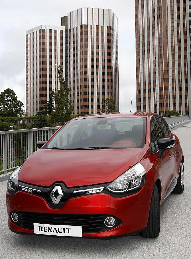 Renault Clio outside Renault headquarters in Boulogne Billancourt, near Paris, France.