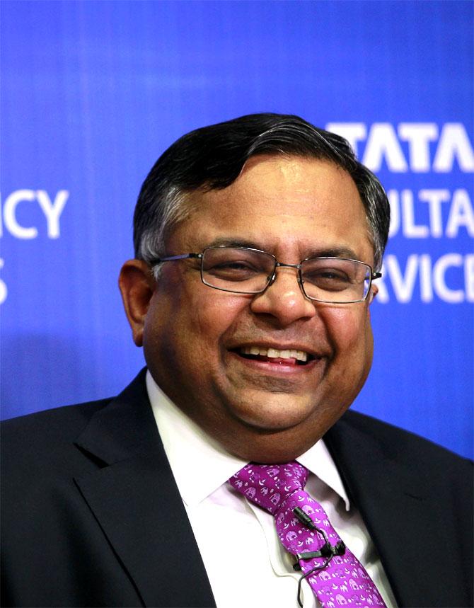 N. Chandrasekaran, chief executive officer of Tata Consultancy Services (TCS).