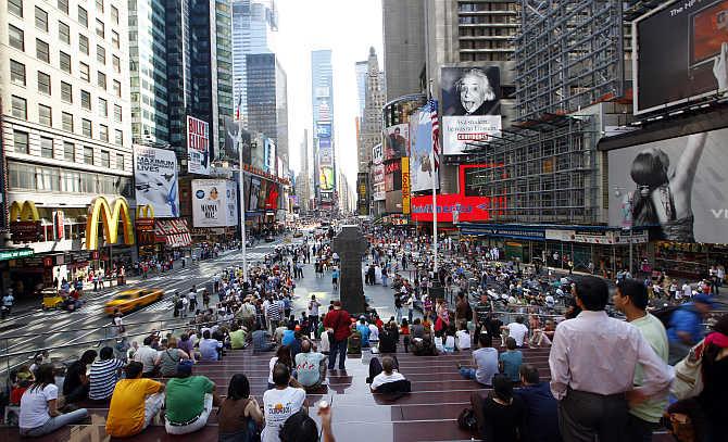 A view of Times Square in New York City.