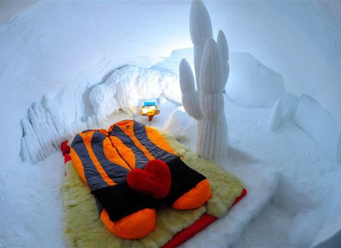 Guest accommodation at the Igloo Village.