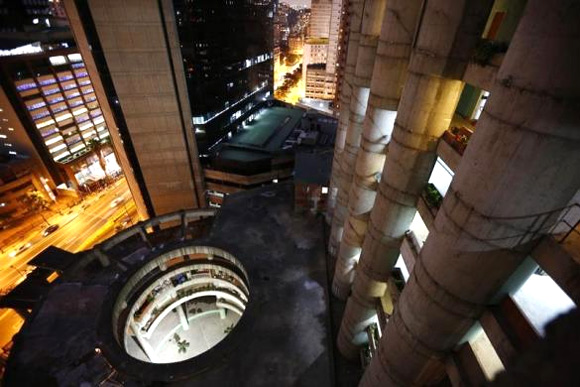 A view of the lobby from the top of the Tower of David skyscraper.