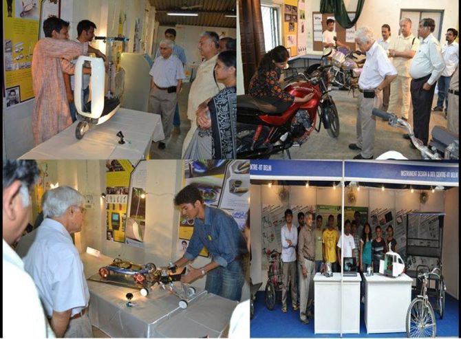 Different projects on display at the 2014 Open House, IIT Delhi.
