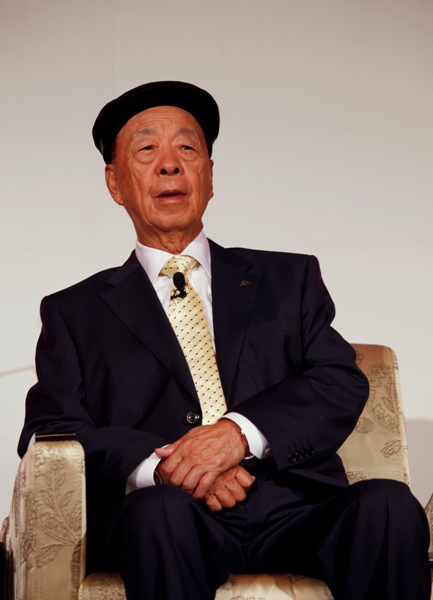 Galaxy Entertainment Group Chairman Lui Che-Woo listens to a question during a news conference.