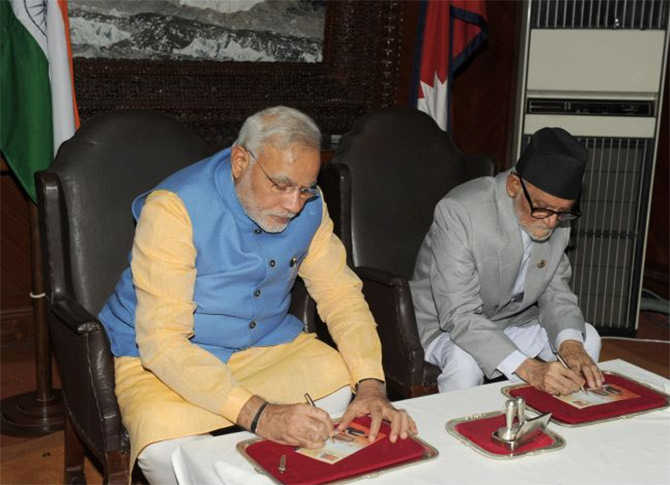 Three agreements were signed between India and Nepal.