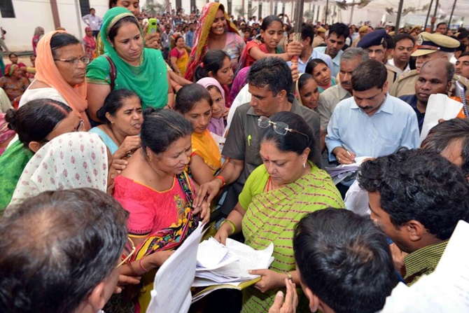 Vasundhara Raje with Prime Minister Narendra Modi.