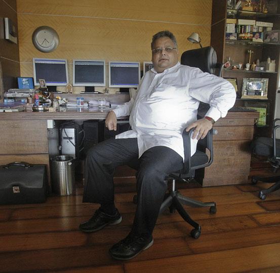 Investor Rakesh Jhunjhunwala in his office in Mumbai.