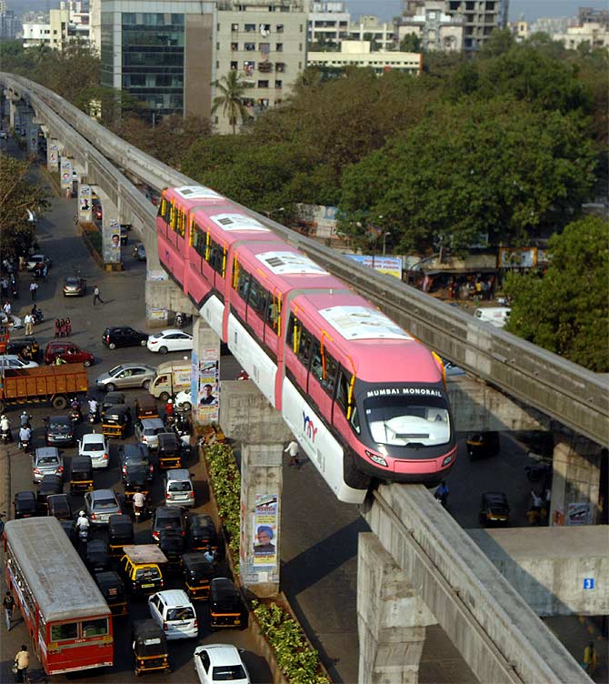 Monorail service in Mumbai.