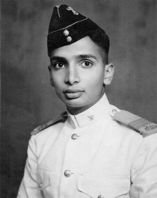 Professor Paulraj during his Navy days.