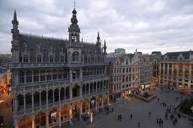 The King's House is seen in this general view of the Brussels' Grand Place.