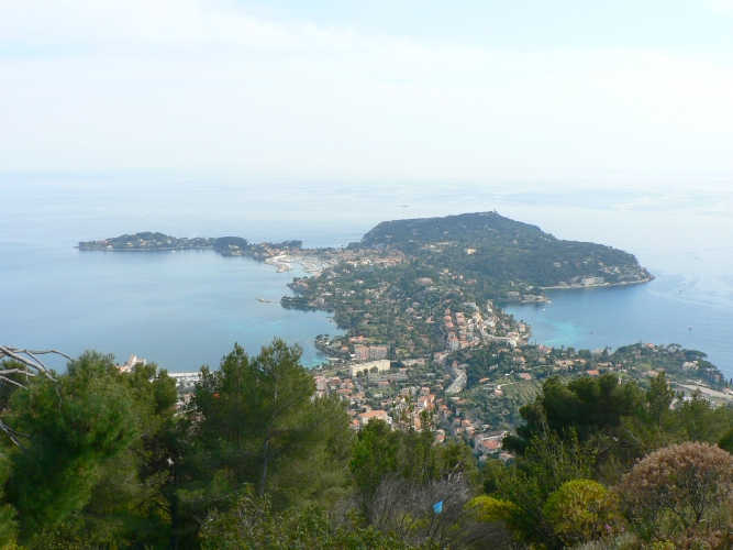 A view of Cap Ferrat from Plateau St Michel, France.