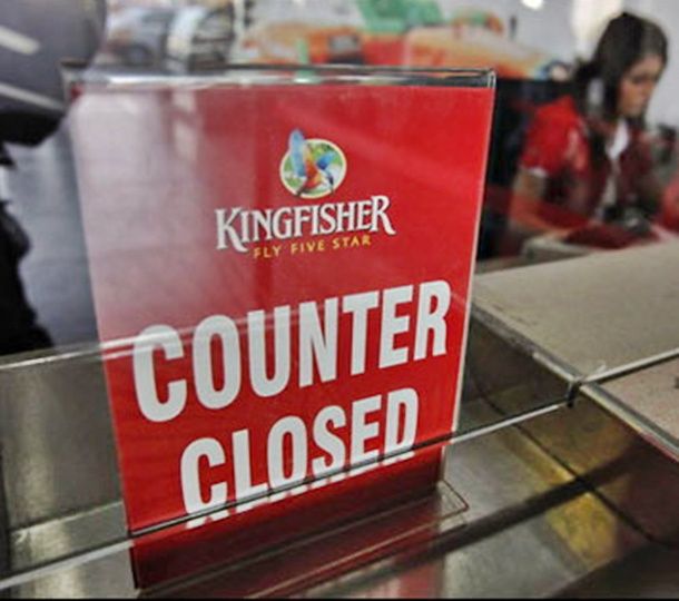 A Kingfisher Airlines employee at Mumbai's domestic airport, February 20, 2012.
