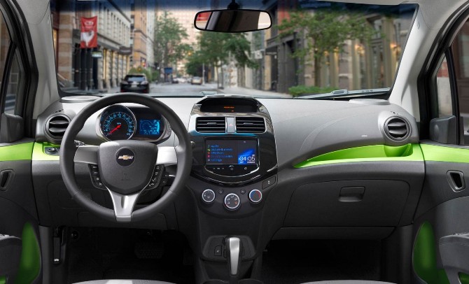 Chevrolet Spark interior.