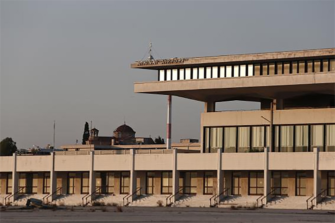 A view of the east terminal of the former Athens International airport, Hellenikon.
