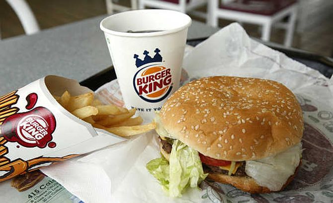 Value meal offered by Burger King  Restaurant
