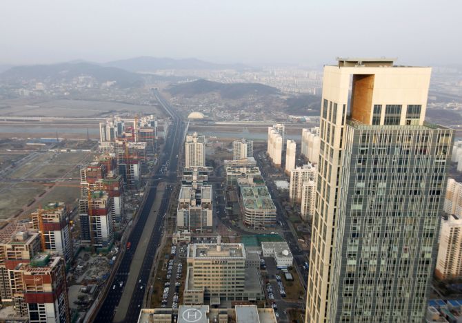 The Songdo International Business District in Incheon.