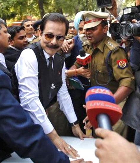 Subrata Roy outside Supreme Court.