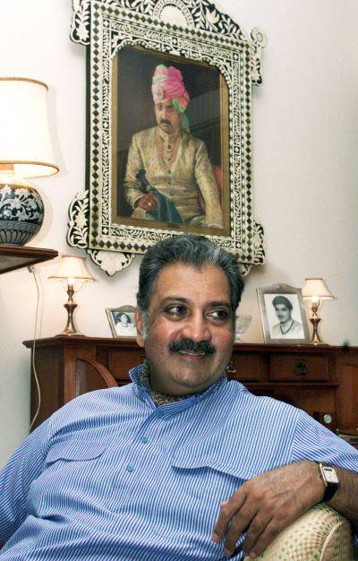 Gaj Singh II speaks during an interview at his palace in Jodhpur.