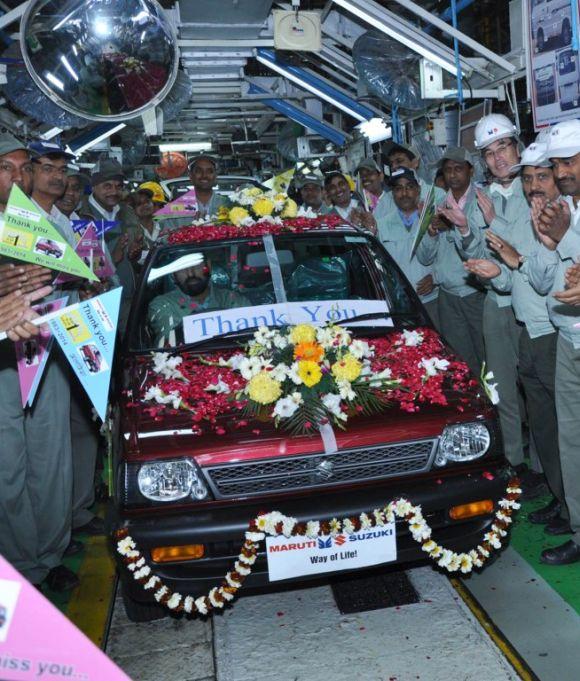 Last produced Maruti 800.